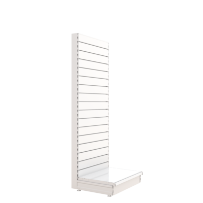 S-Mart 665L x 1800H Single-Sided Gondola Shelving Bay with Slatwall Back Panels