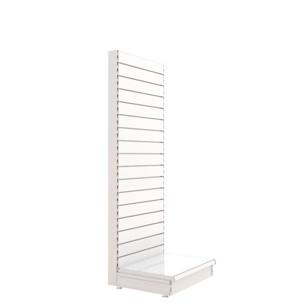 S-Mart 665L x 1800H Single-Sided Gondola Shelving Bay with Slatwall Back Panels