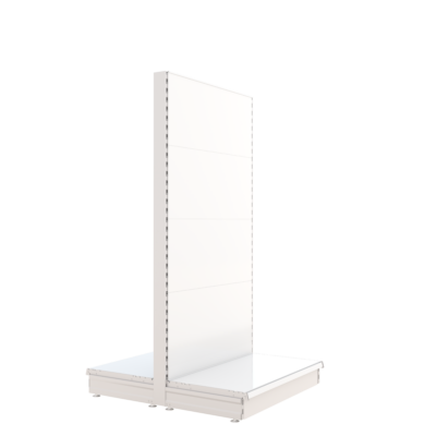 S-Mart 914L x 1800H Double-Sided Gondola Shelving Bay with Plain Back Panels