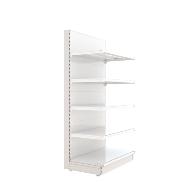 S-Mart 914L x 1800H Single-Sided Gondola Shelving Bay with Plain Back Panels - Image 2