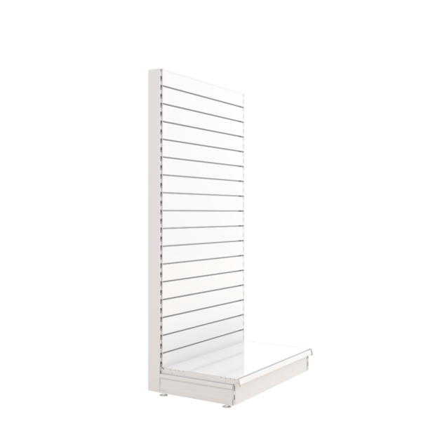 S-Mart 914L x 1800H Single-Sided Gondola Shelving Bay with Slatwall Back Panels