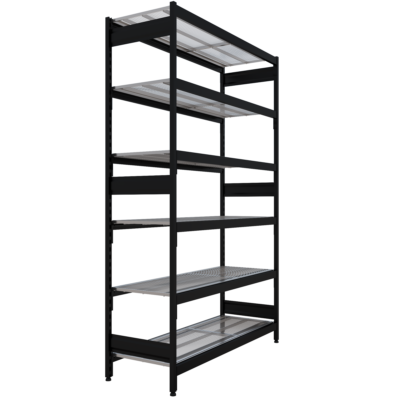 ADP Longspan Shelving Bay 750W x 2410H With 6 x Wire Shelves - Choose Bay Length