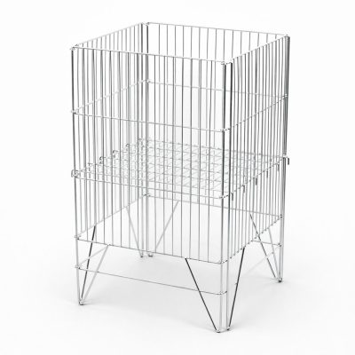 Wire Dump Bin Chrome